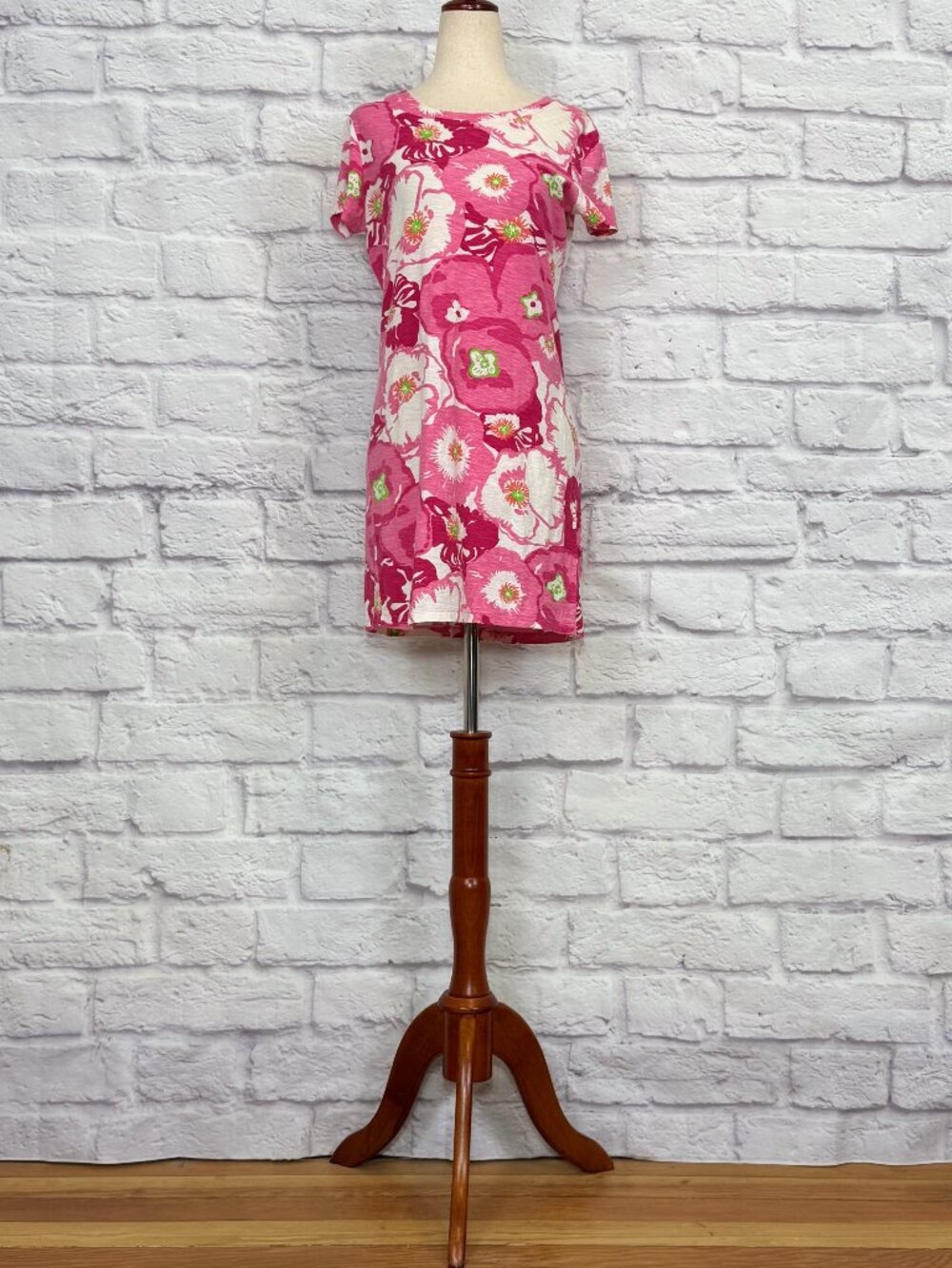 Lilly Pulitzer Emily Pink Floral T-Shirt Dress